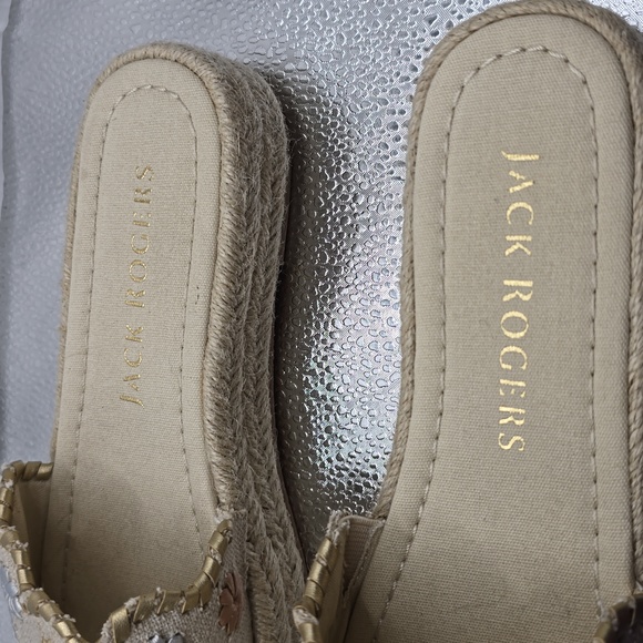 Jack Rogers Palmer Espadrilles Slides Sandals Wedges Natural size 7 woman - Picture 6 of 12